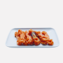 chicken and beef tendon in fried dough twist shape